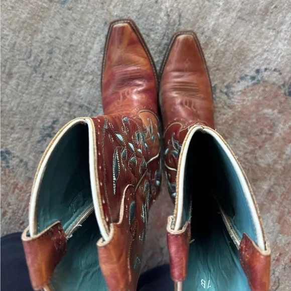 Ariat Red Cowboy Boots - Picture 4 of 10